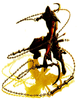 Ninja And Golden Hawk Shadow Image